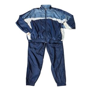 VTG 90s Advantage By Wilson Blue Nylon Windbreaker Track Suit Men's XL